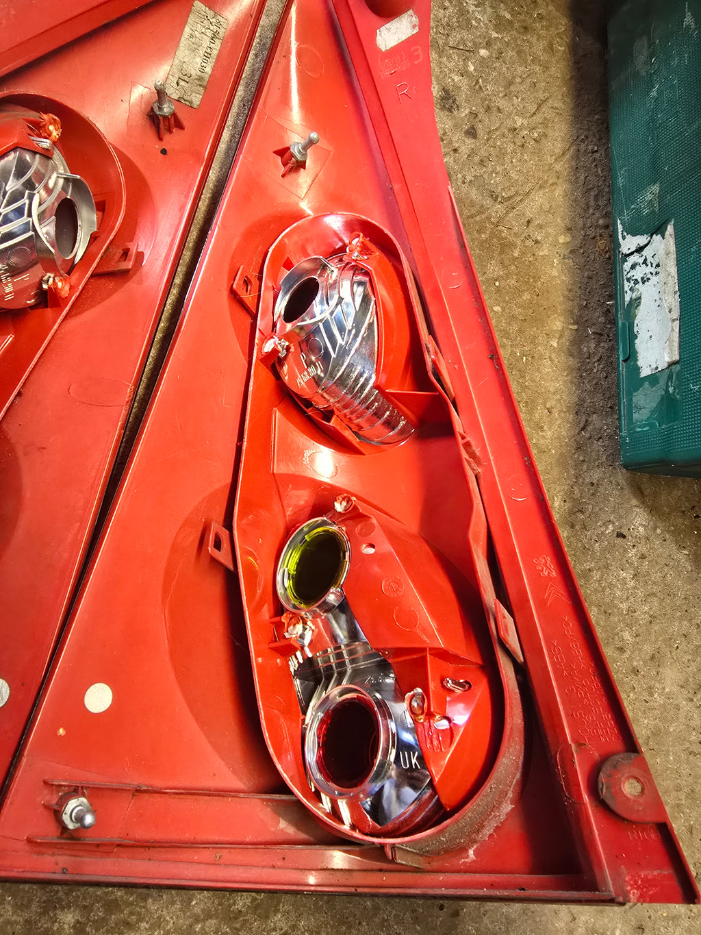 Peugeot 107 Rear Lights Pair 2010 - No Bulbs or Clusters